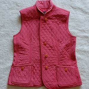 Quilted Vest with Corduroy Trim